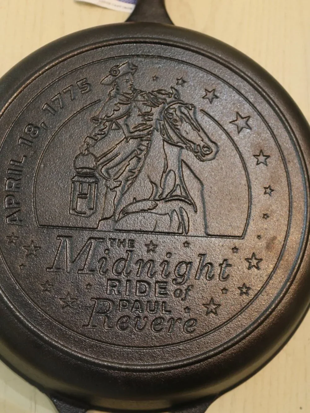Lodge Cracker Barrel Paul Revere Cast Iron Skillet 10.25” New Tags USA